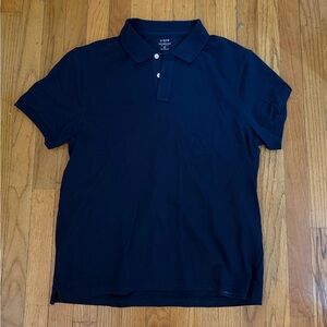 J. Crew Dark Blue Pique Polo Shirt